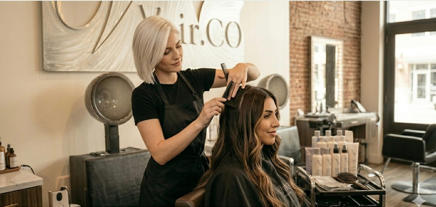 Sectioning and combing — methodical prep work before a precision cut