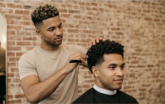 Razor detailing — sharp line work and edge definition with a straight razor